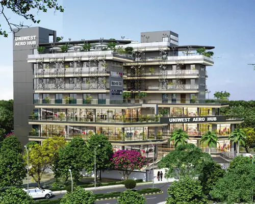 UNIWEST AERO HUB studio apartments/ Greater Noida